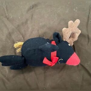 Eddie Bauer Stuffed Black Reindeer Plush